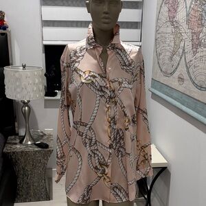 Zara Pink Chain Print Men's Shirt